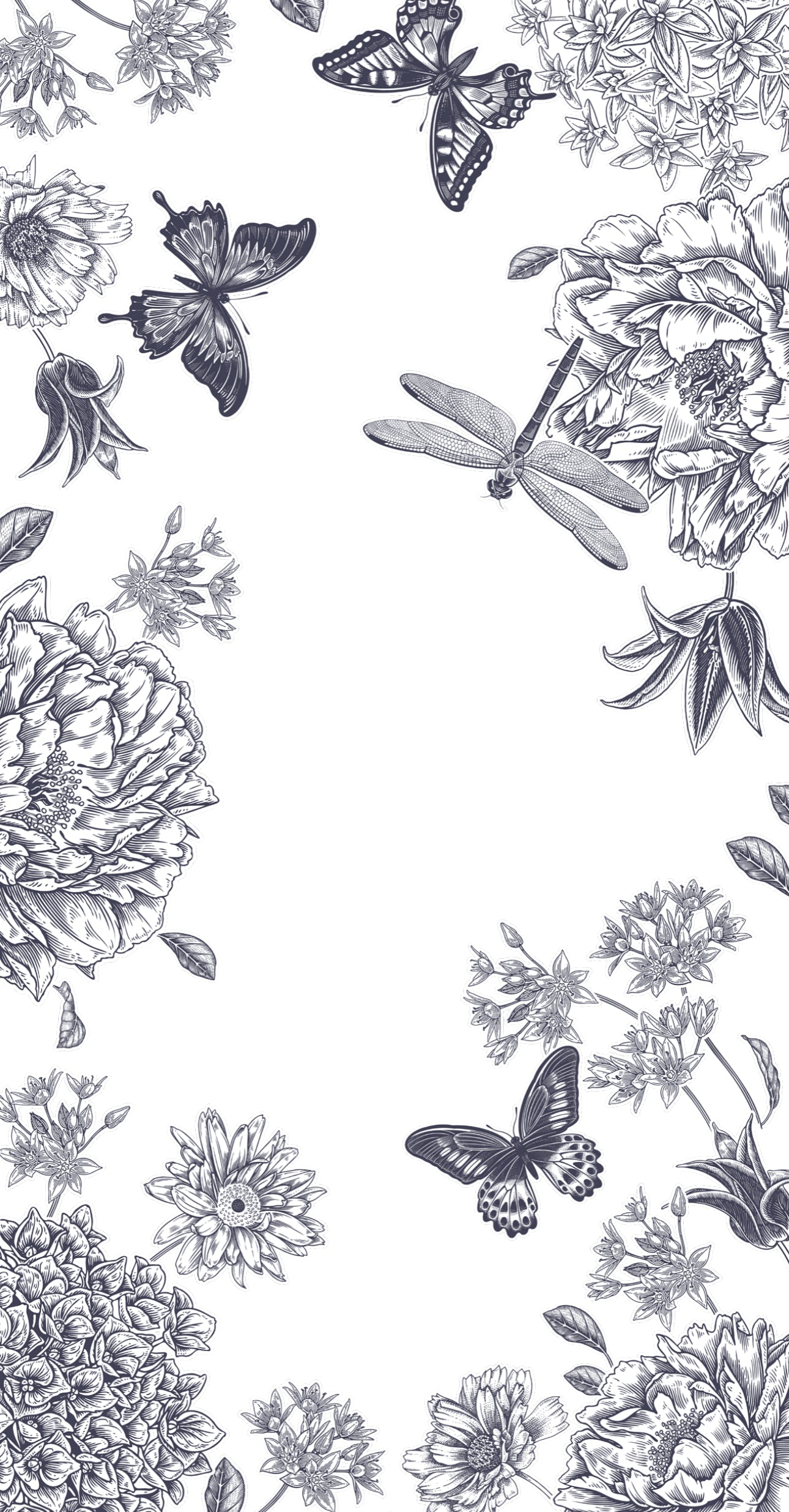 Dragonfly Toile Black - Printed Guest Towel