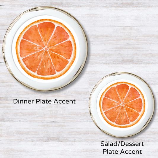 Orange Slice Plate Accents