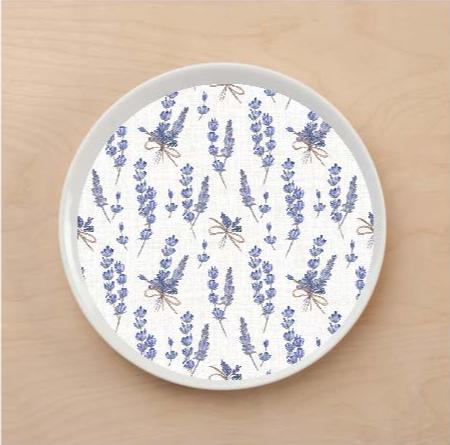 Lavender Linen Plate Accent