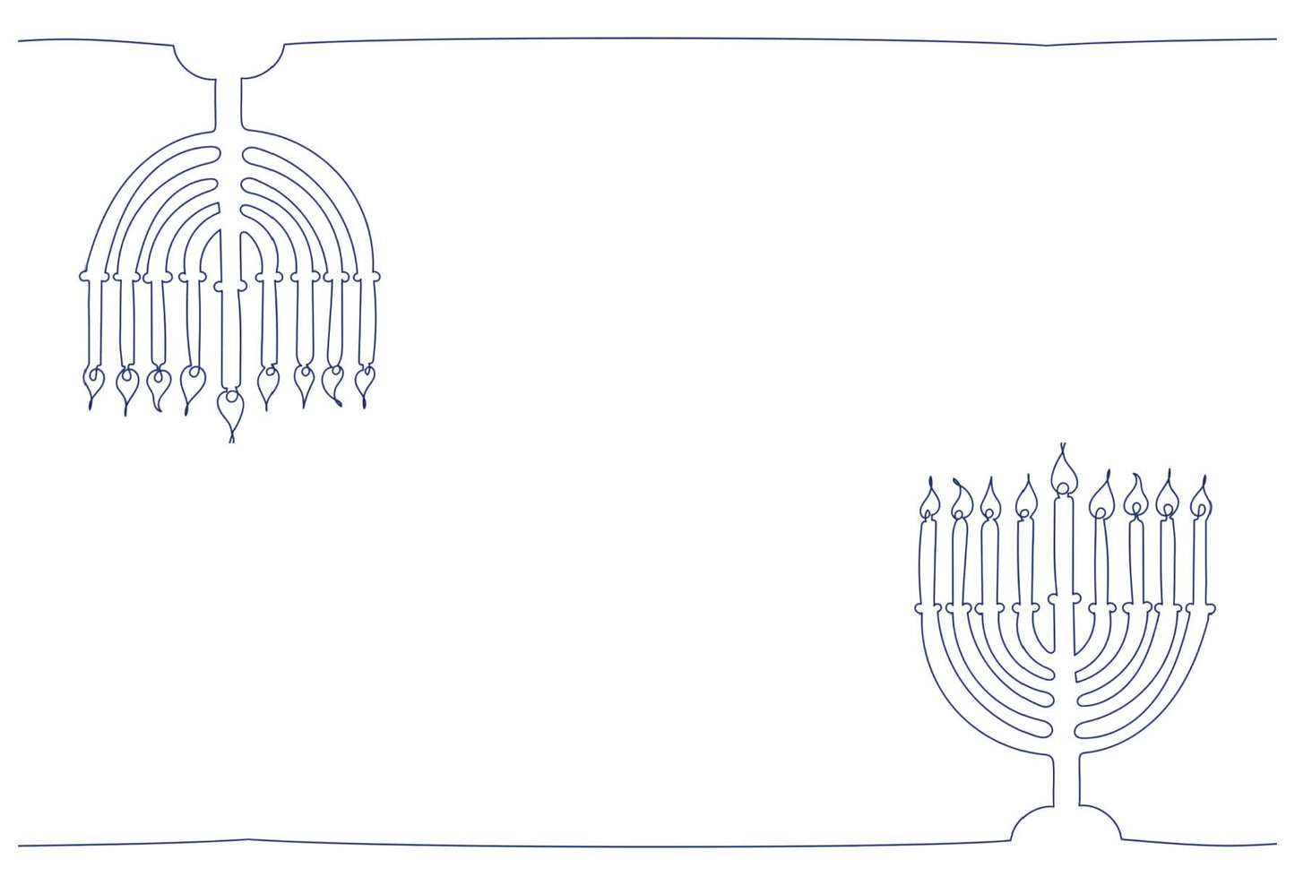 Hand Drawn Menorah - Placemat