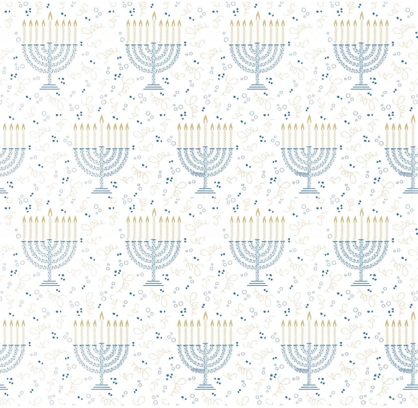 Menorah Confetti - Charger - (SQUARE)