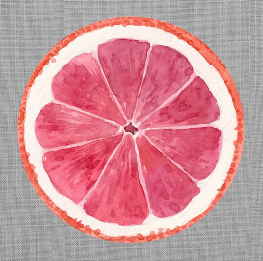 Grapefruit Slice Round Die Cut