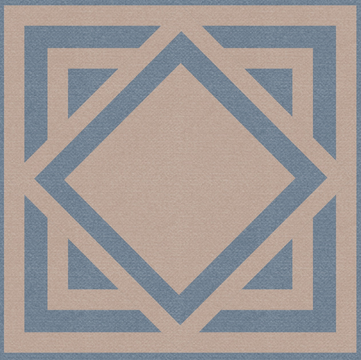 Taupe and Teal Geometric - Charger - (SQUARE)