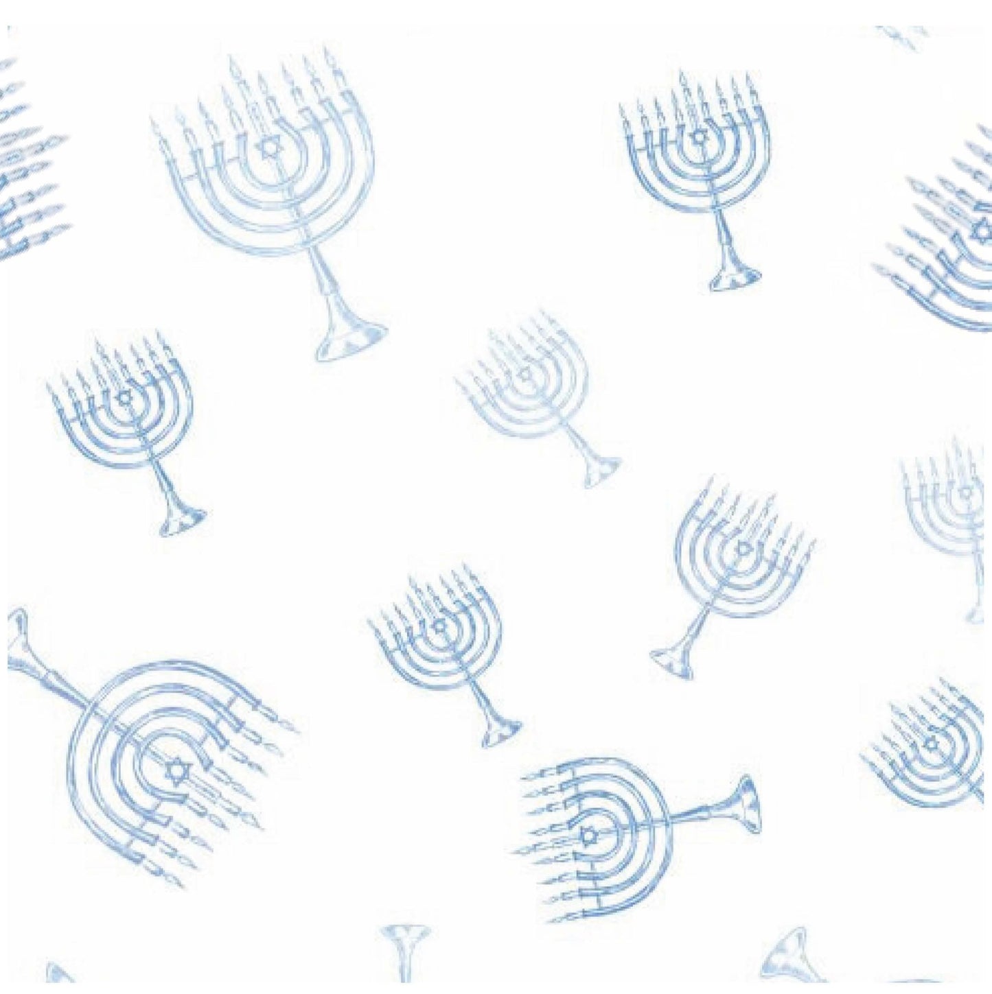 Freestyle Watercolor Menorahs - Charger - (SQUARE)