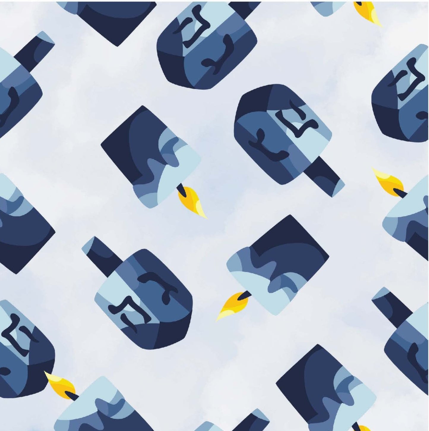 Seamless Dreidel - Charger - (SQUARE)