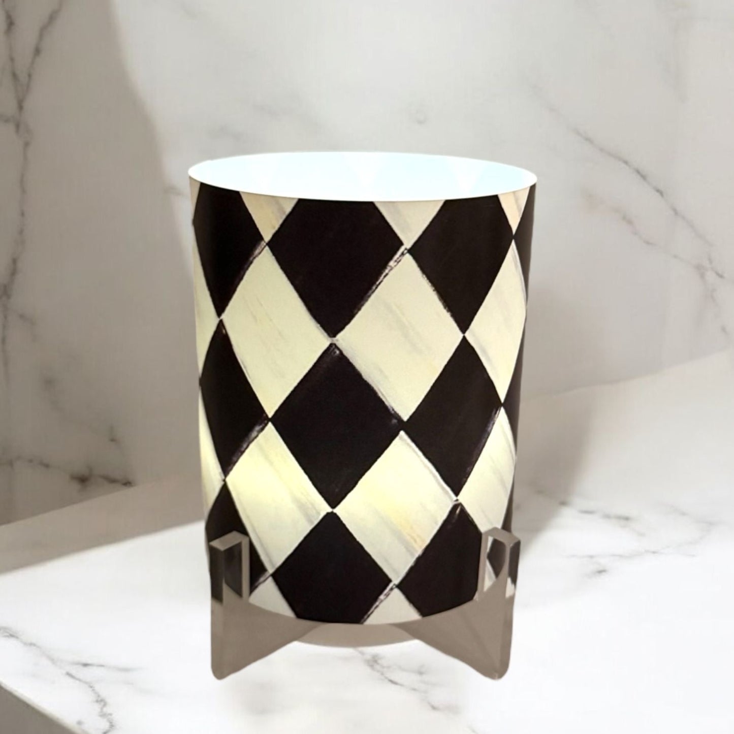 Harlequin Black LED Hurricane Table Lamp