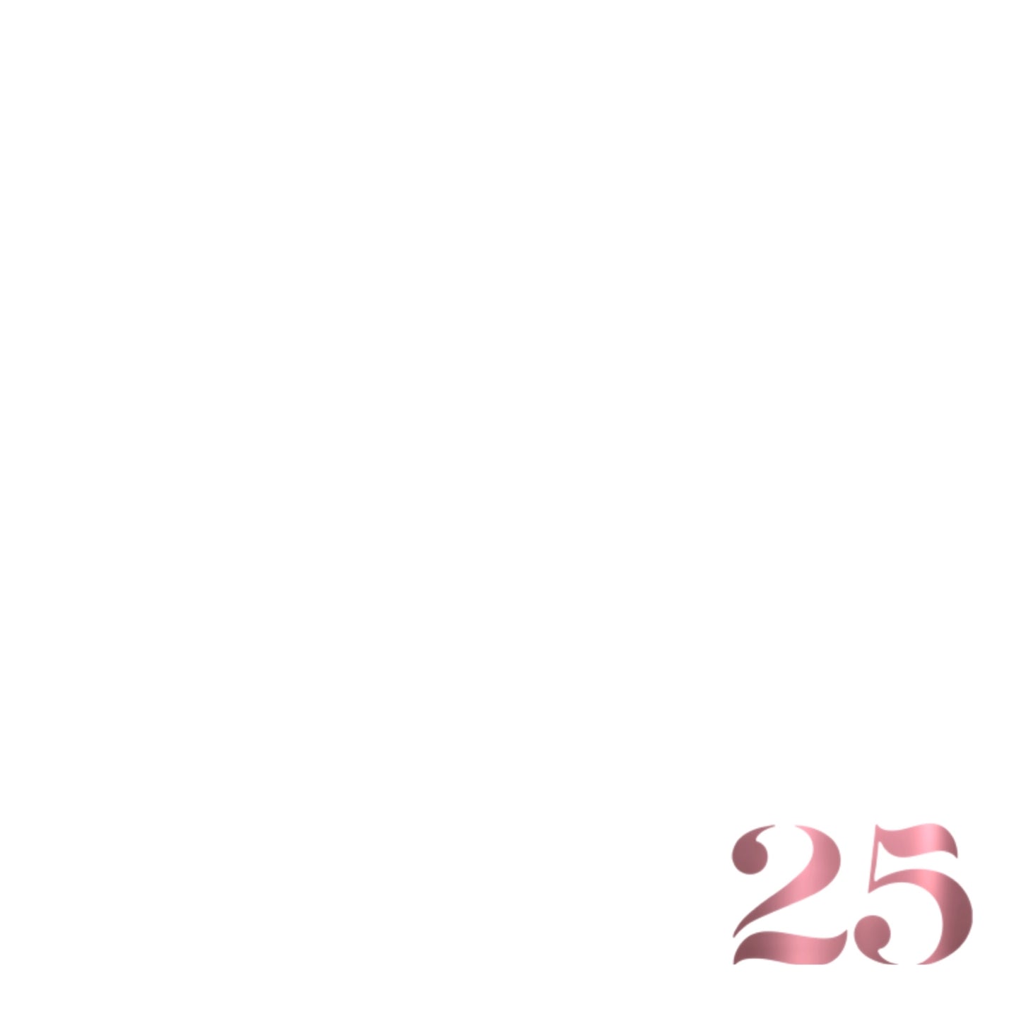 Foil Celebrate! 25 - Charger - (SQUARE)