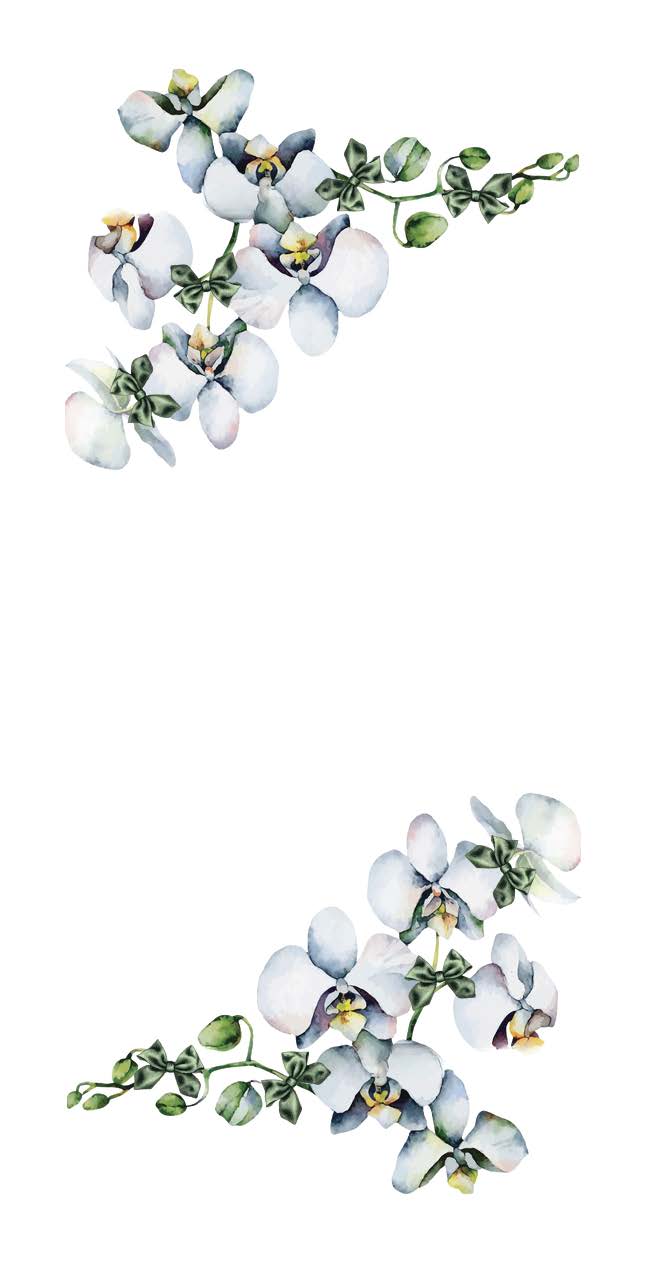 Orchid Bow Wreath - Printed Guest Towel