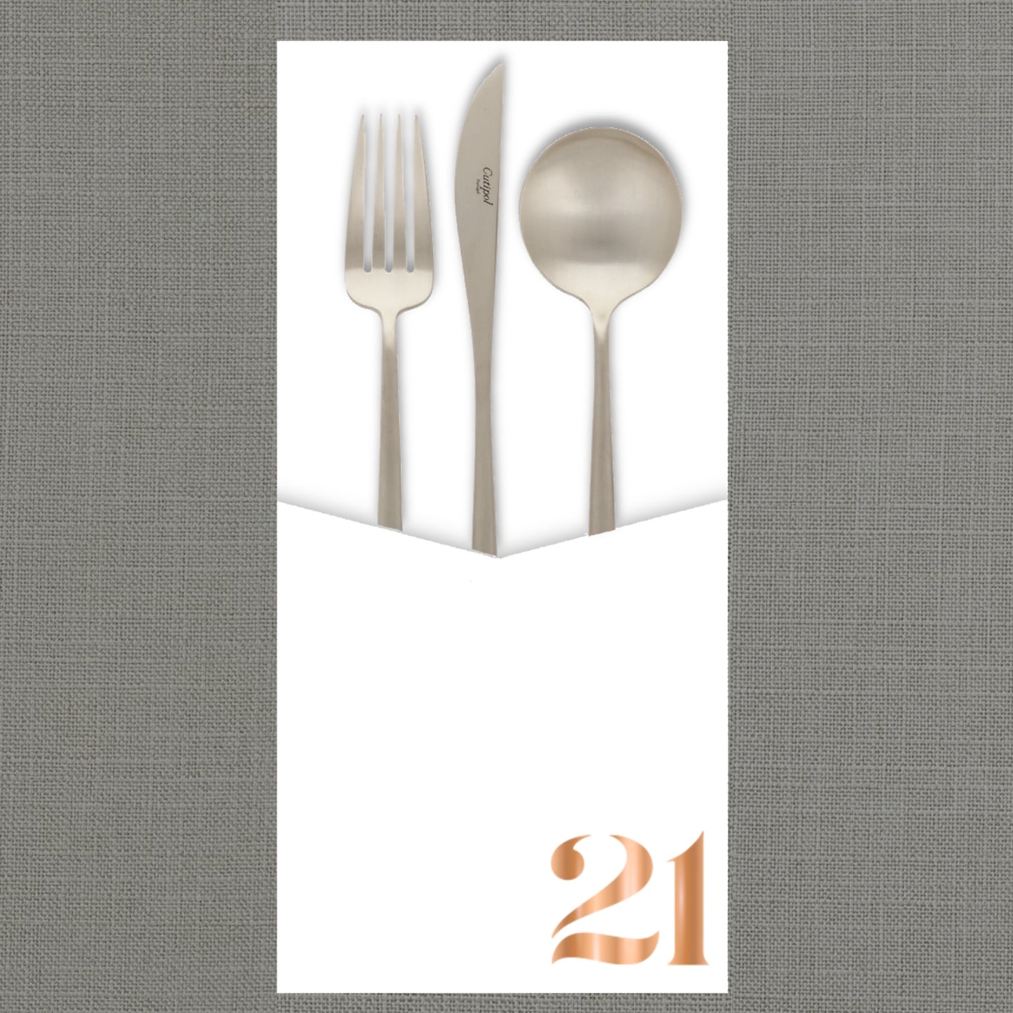 Foil Celebrate! 21 Cutlery Pouch