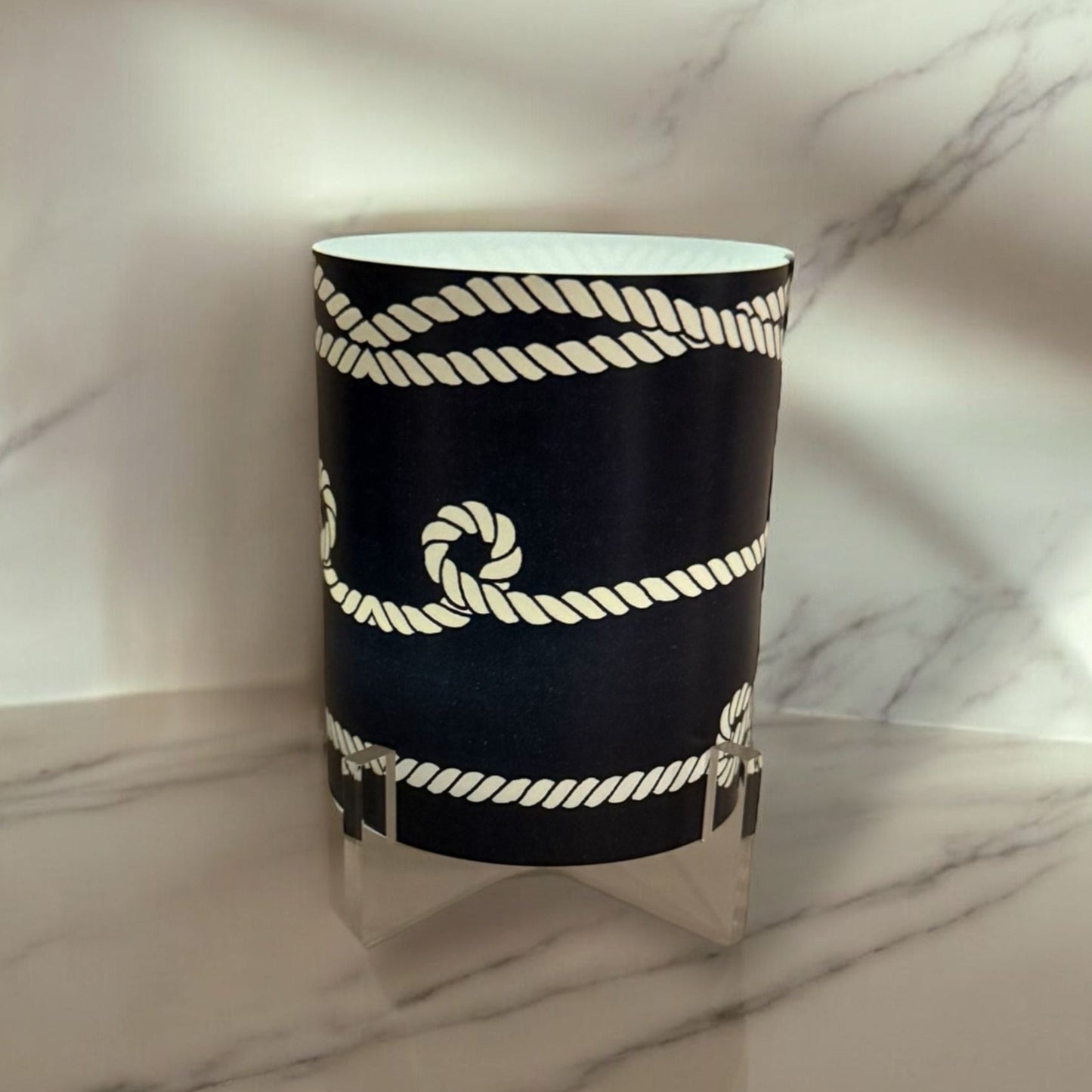 Nautical Mile Blue LED Hurricane Table Lamp