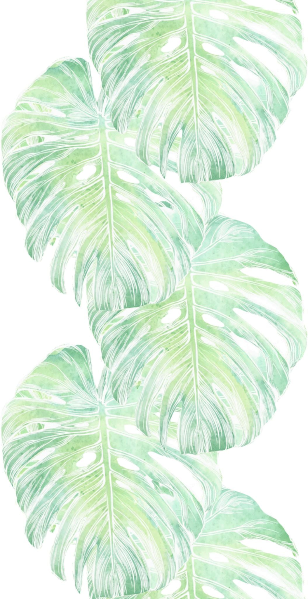 Watercolor Elephant Leaves - Printed Guest Towel