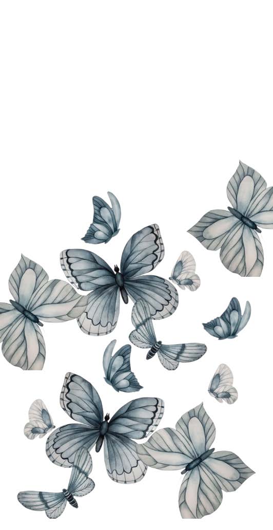Monochrome Butterflies - Printed Guest Towel