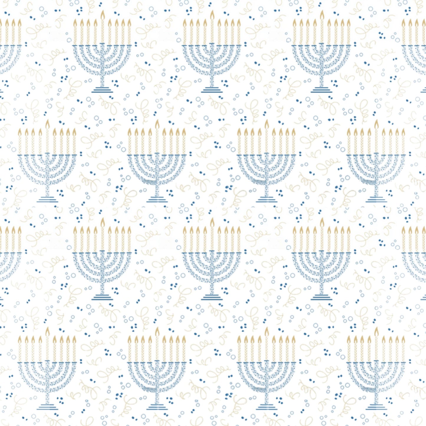 Menorah Confetti Cocktail Napkin