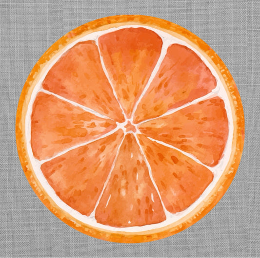 Orange Slice Round Die Cut