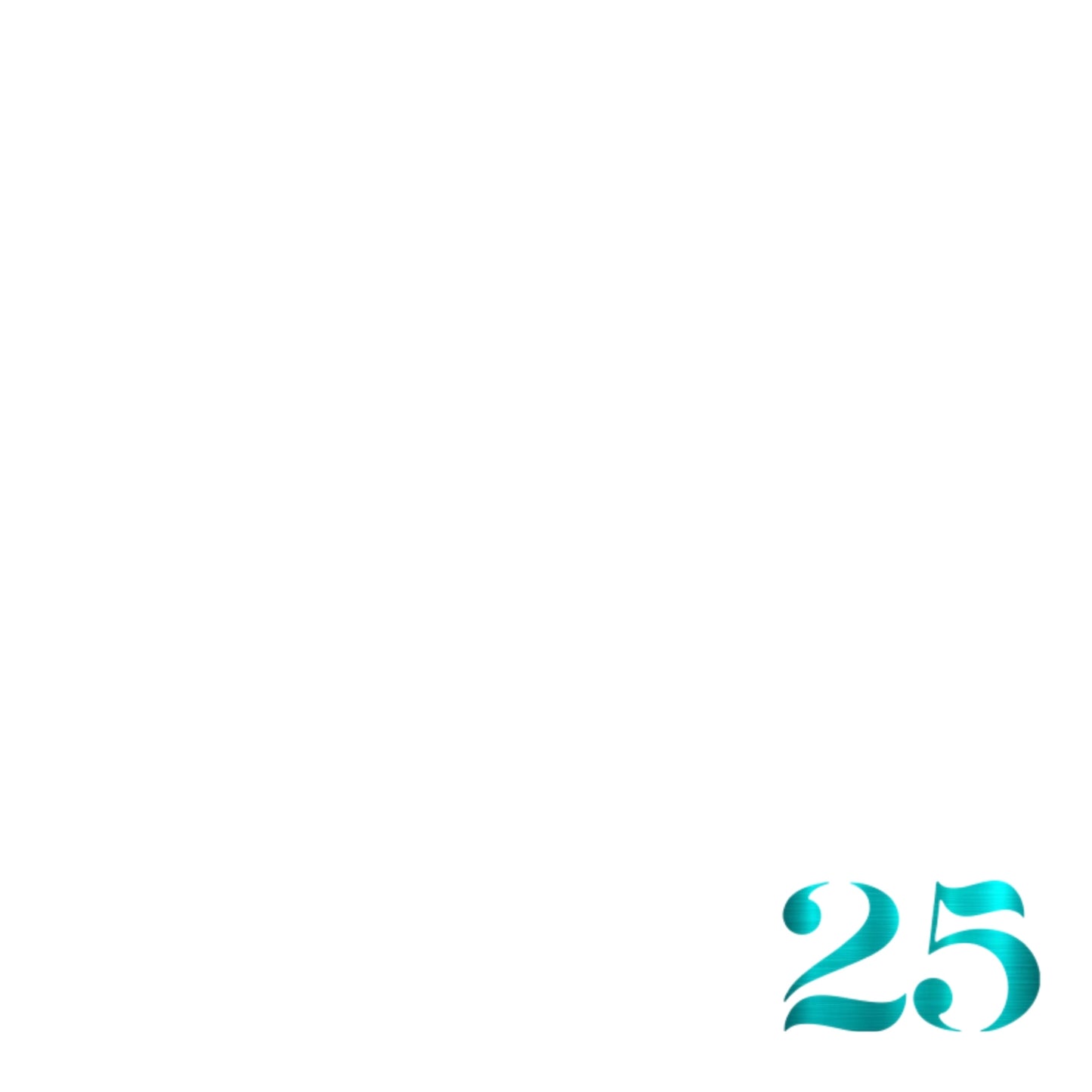 Foil Celebrate! 25 - Charger - (SQUARE)