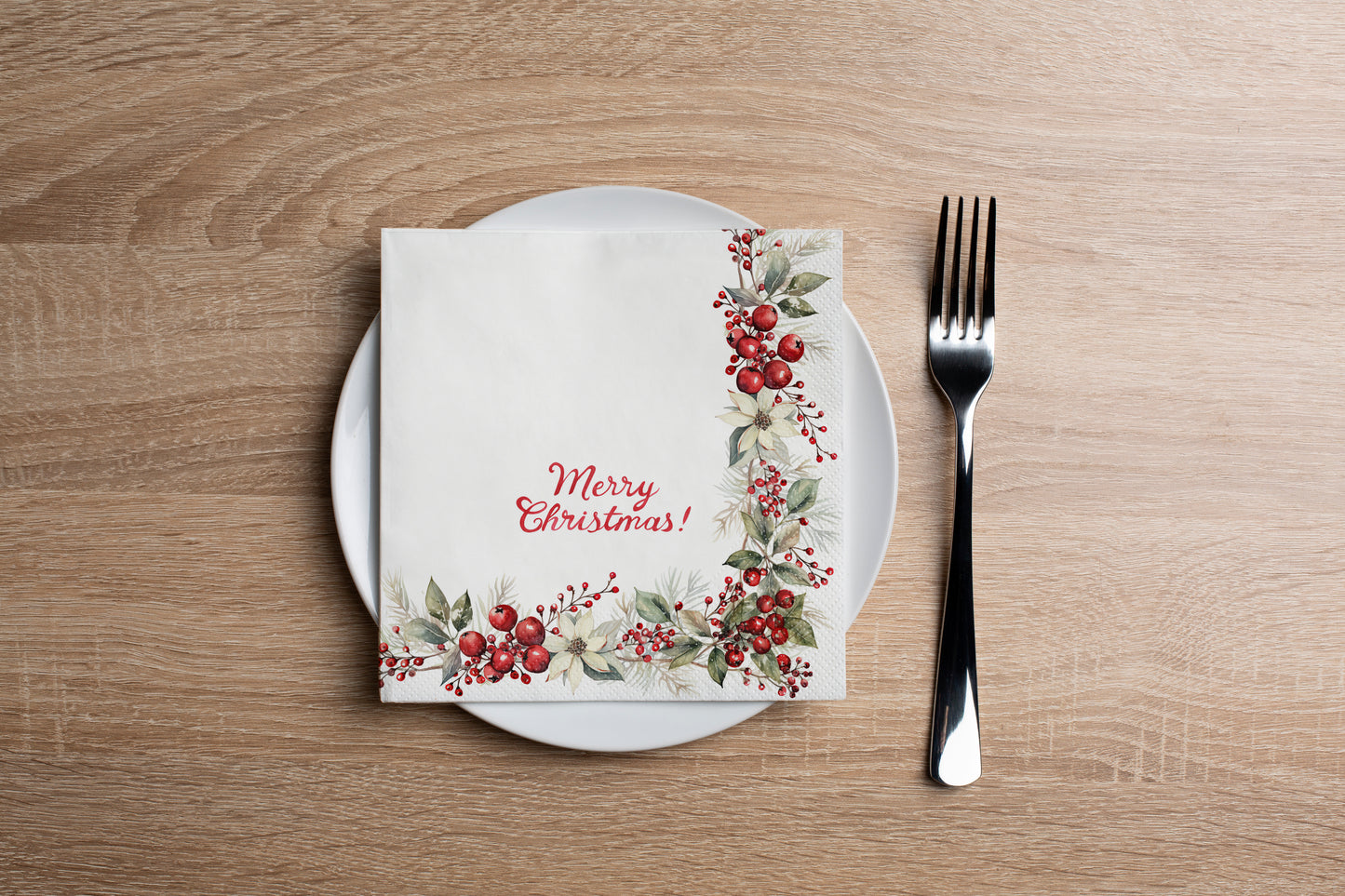Merry Holiday Cocktail Napkin