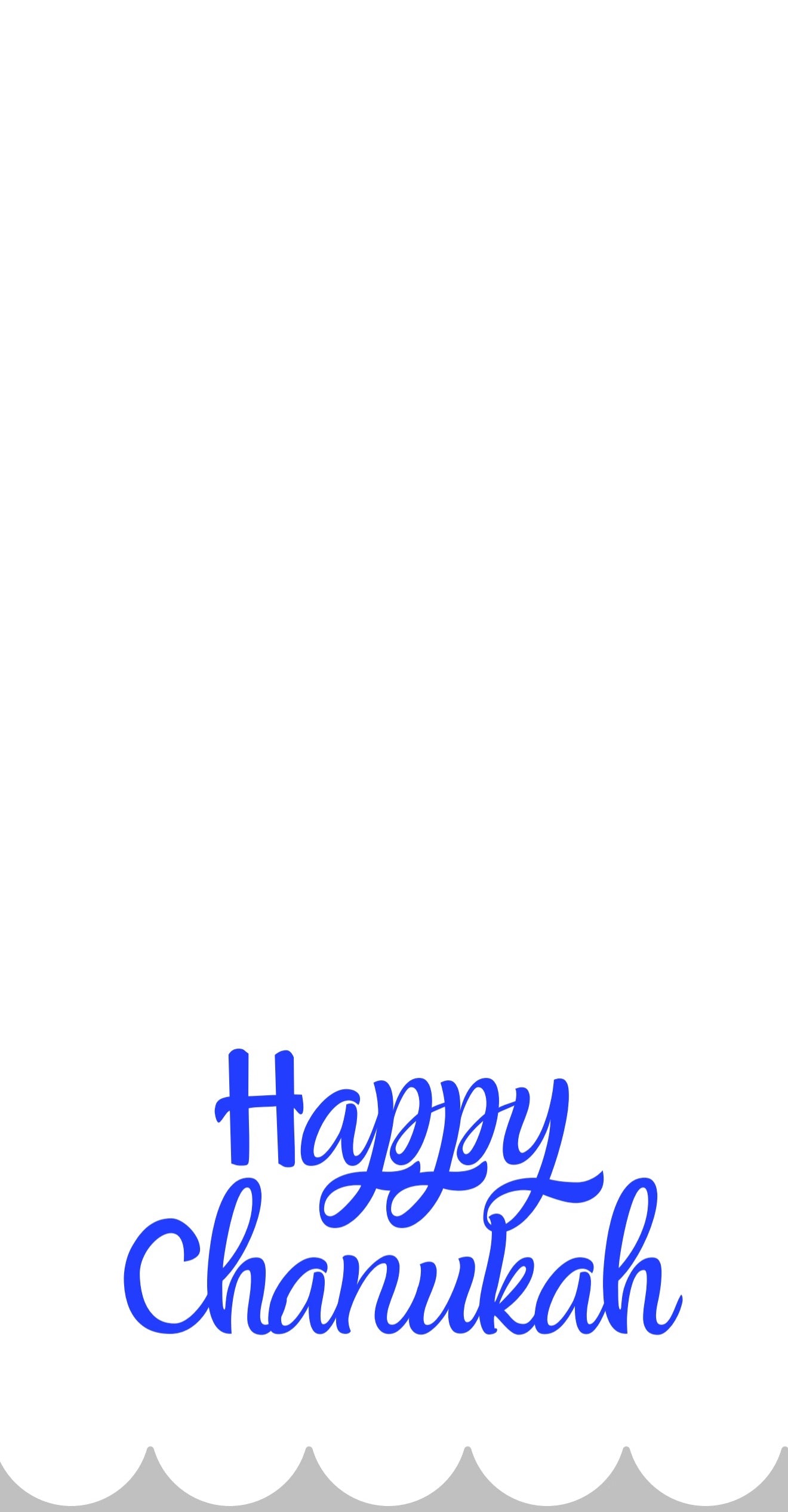Scalloped Edge Happy Chanukah- Printed Guest Towel