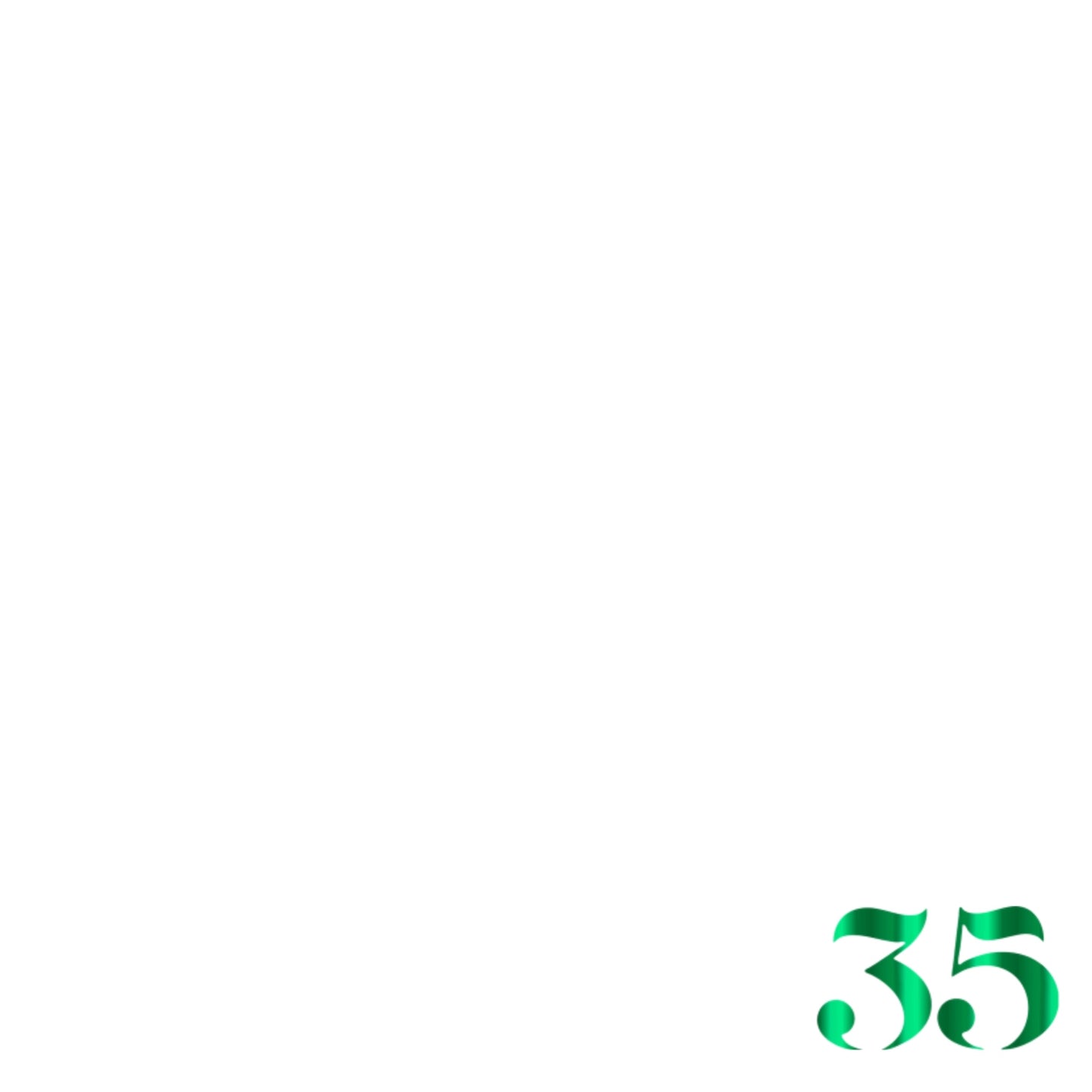 Foil Celebrate! 35 - Charger - (SQUARE)