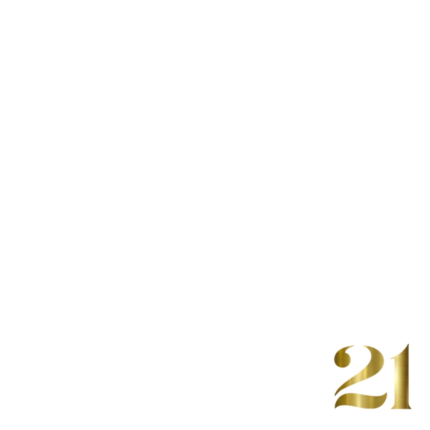Foil Celebrate! 21 - Charger - (SQUARE)