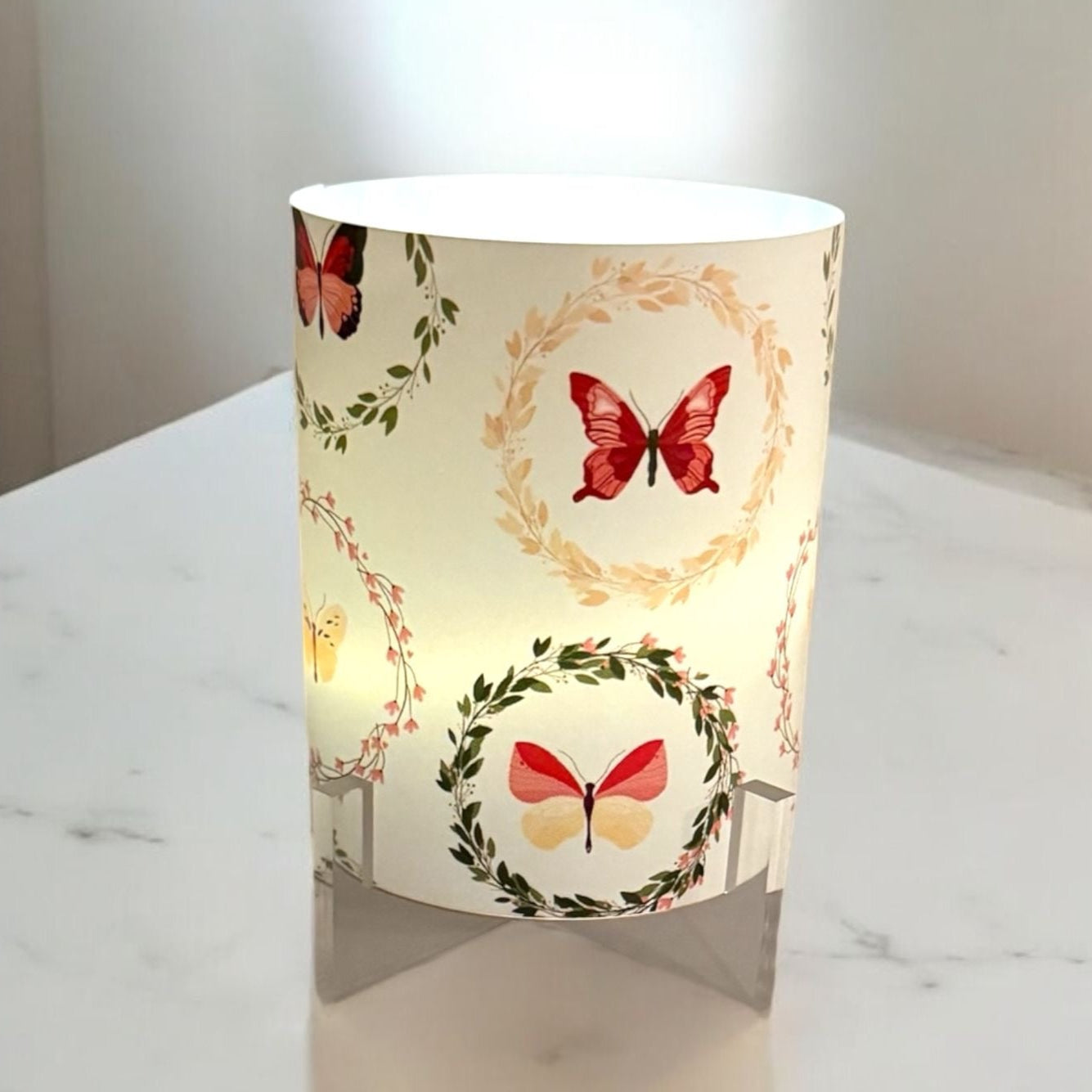 Butterfly Series LED Hurricane Table Lamp