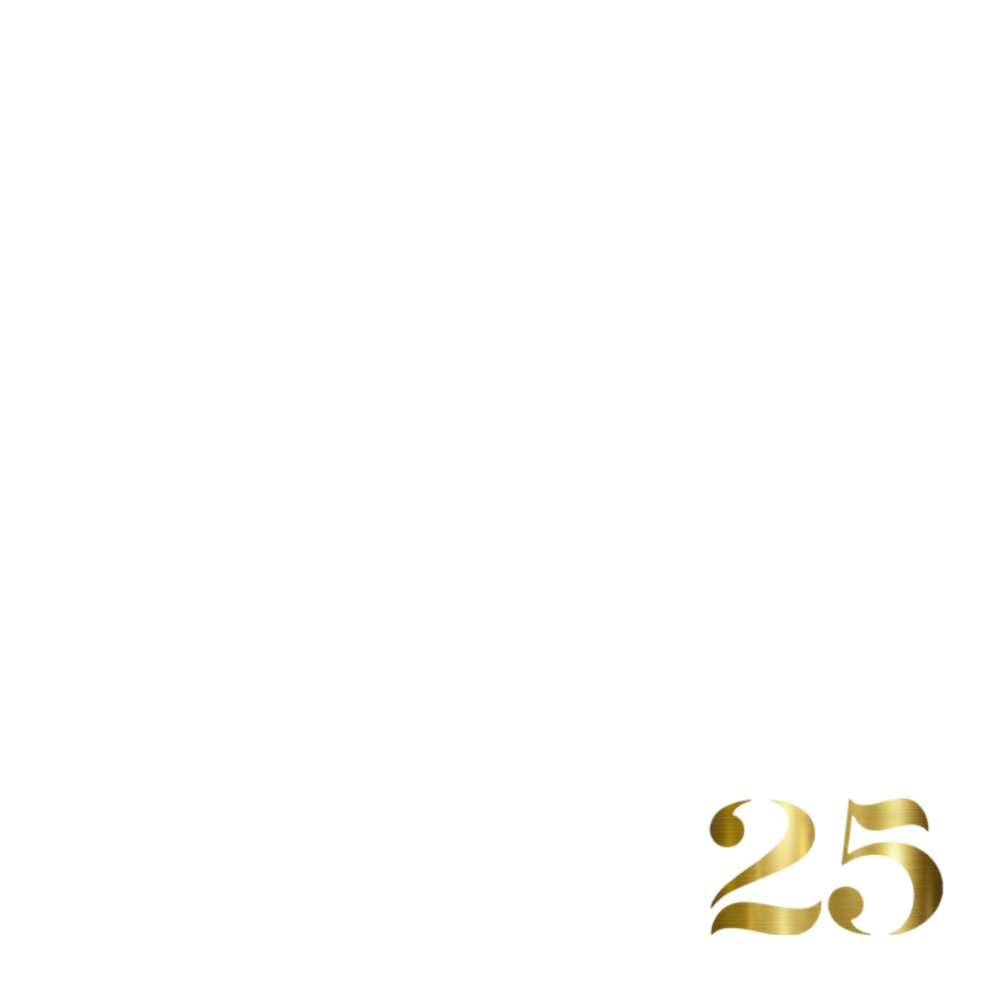 Foil Celebrate! 25 - Charger - (SQUARE)