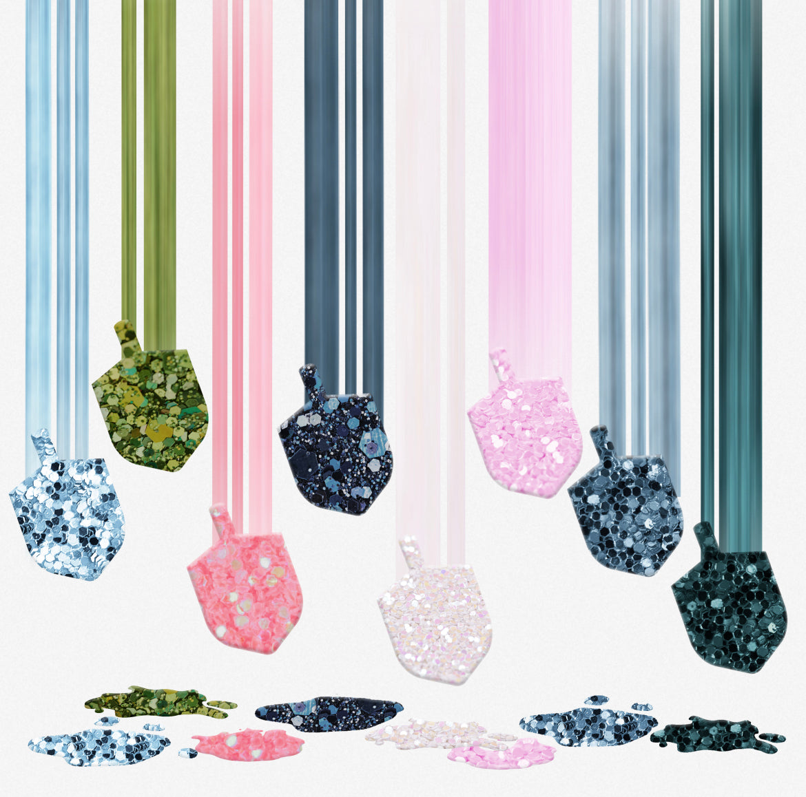 Falling Dreidels - Charger - (SQUARE)