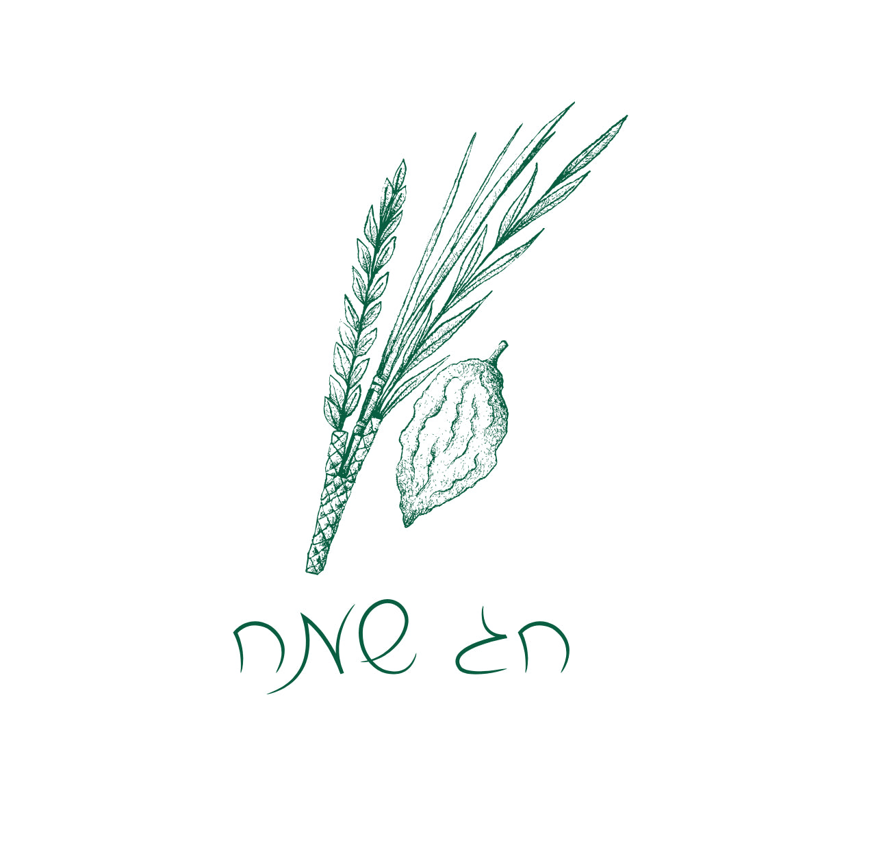 Fern Chag Sameach Cocktail Napkin