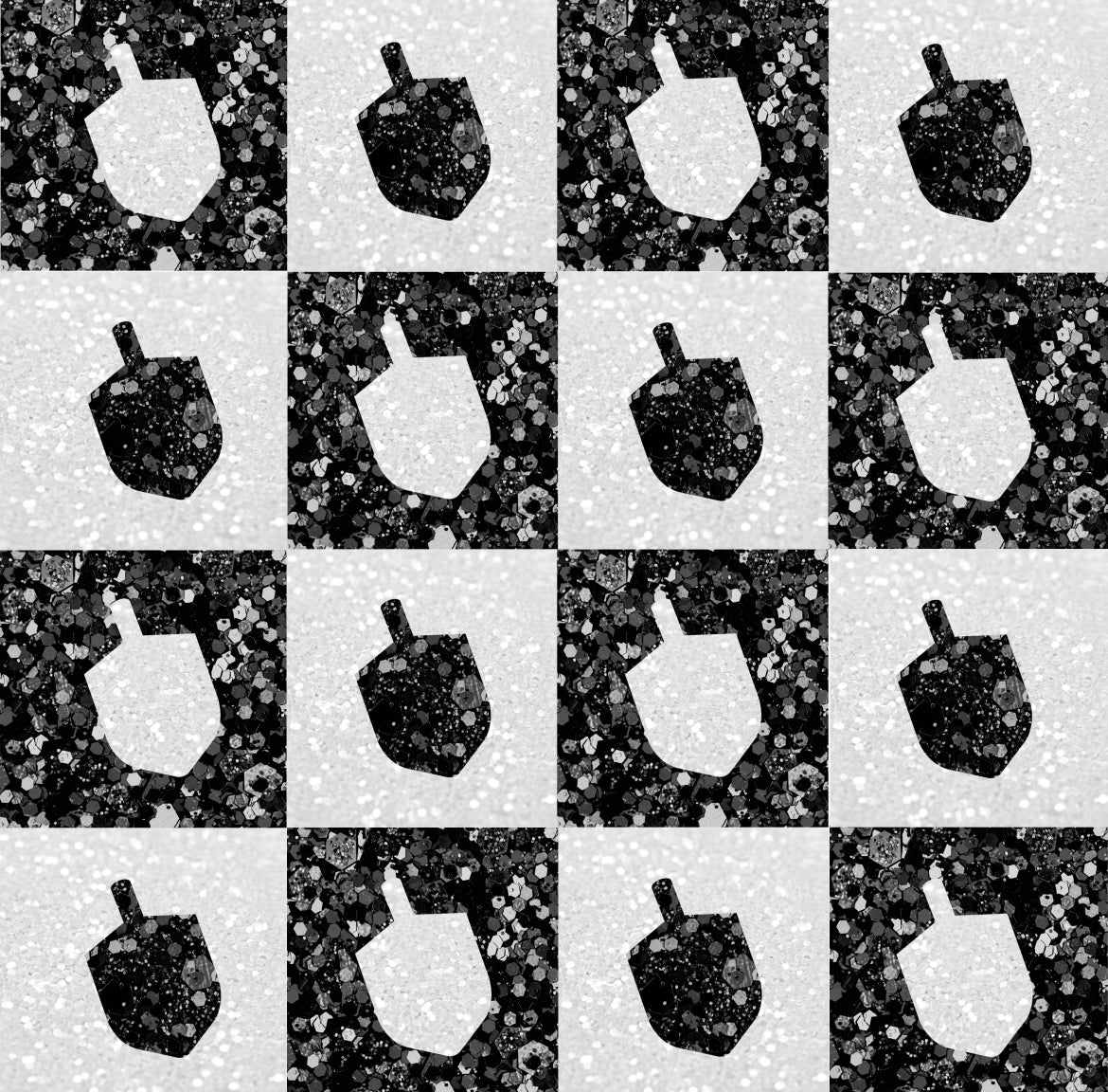 Checkered Dreidels - Charger - (SQUARE)