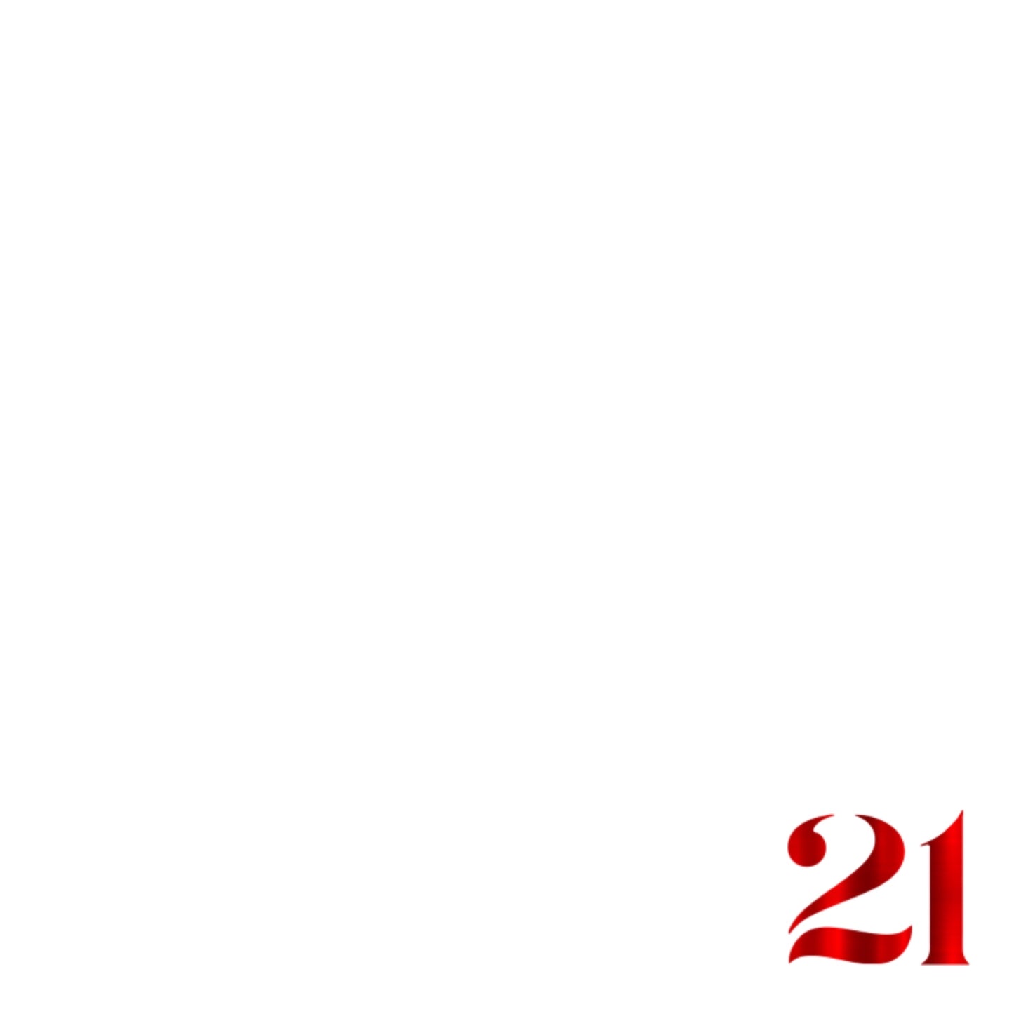 Foil Celebrate! 21 - Charger - (SQUARE)