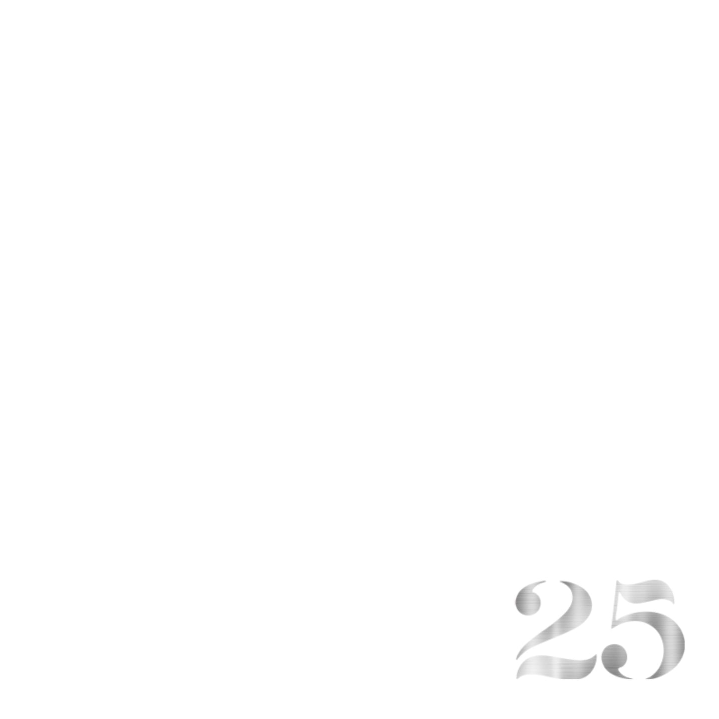 Foil Celebrate! 25 - Charger - (SQUARE)
