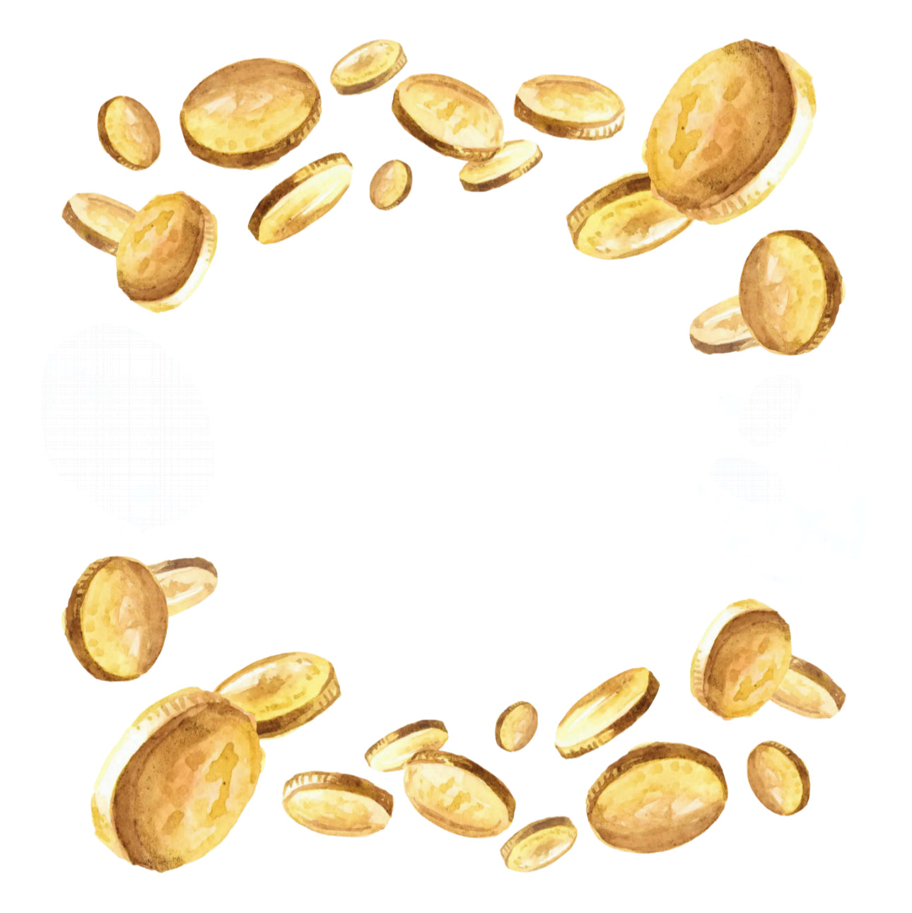 Falling Gelt Charger - (SQUARE)