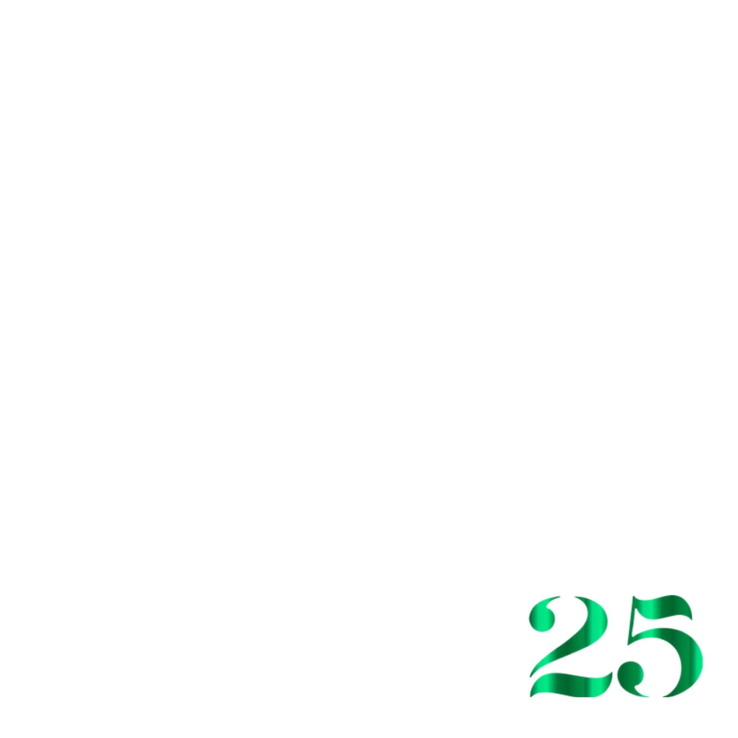 Foil Celebrate! 25 - Charger - (SQUARE)