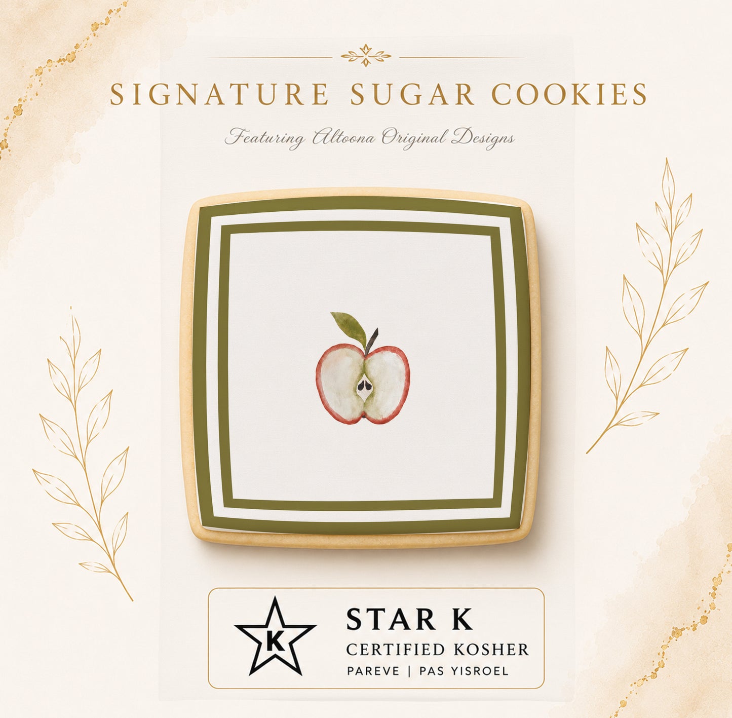 Apple Halves Cookies | 12 Pack | Free Shipping