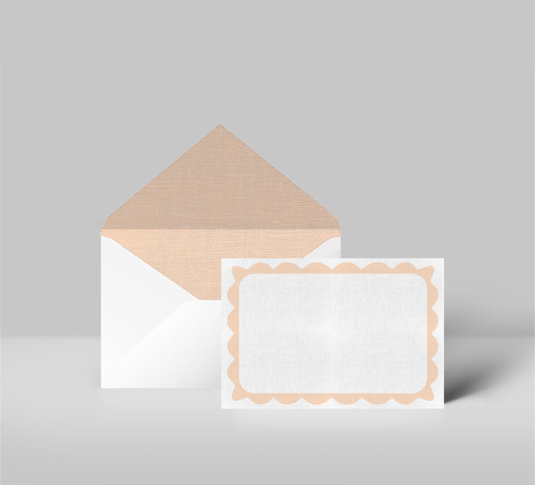 Caroline (Peach) Greeting Cards