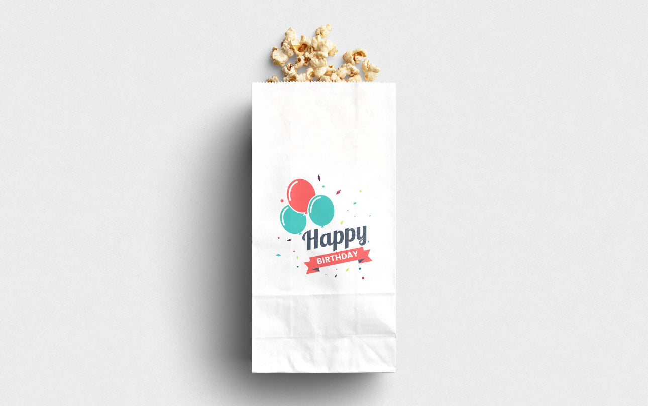 Red Birthday Banner Printed Paper Bag