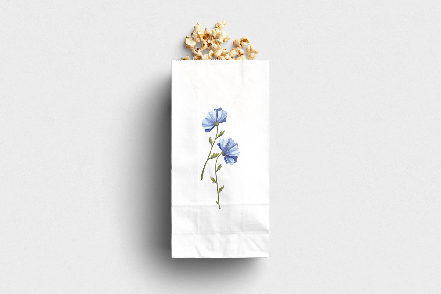 Blue Daffodil Printed Paper Bag