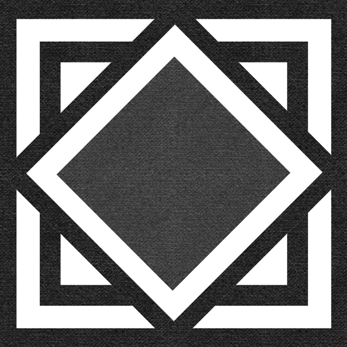 Black and White Geometric Cocktail Napkin