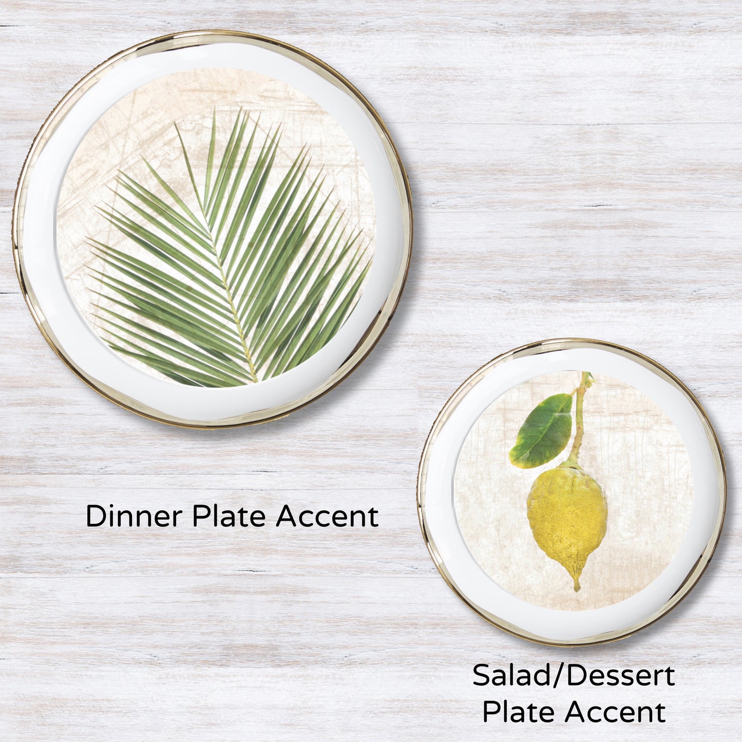 Citron Palm Plate Accent