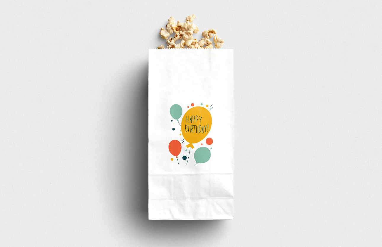 Yellow Balloon Birthday Printed Paper Bag