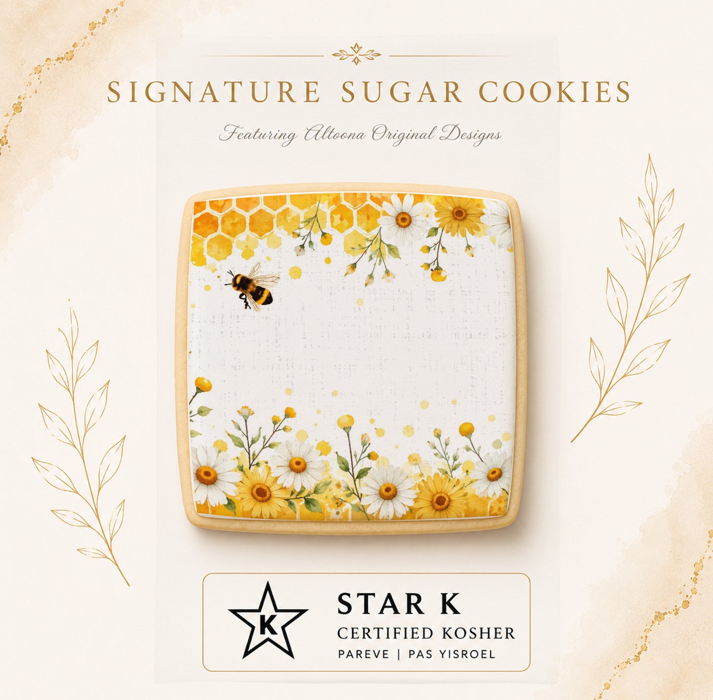 Chamomile Honeycomb Cookies | 12 Pack | Free Shipping