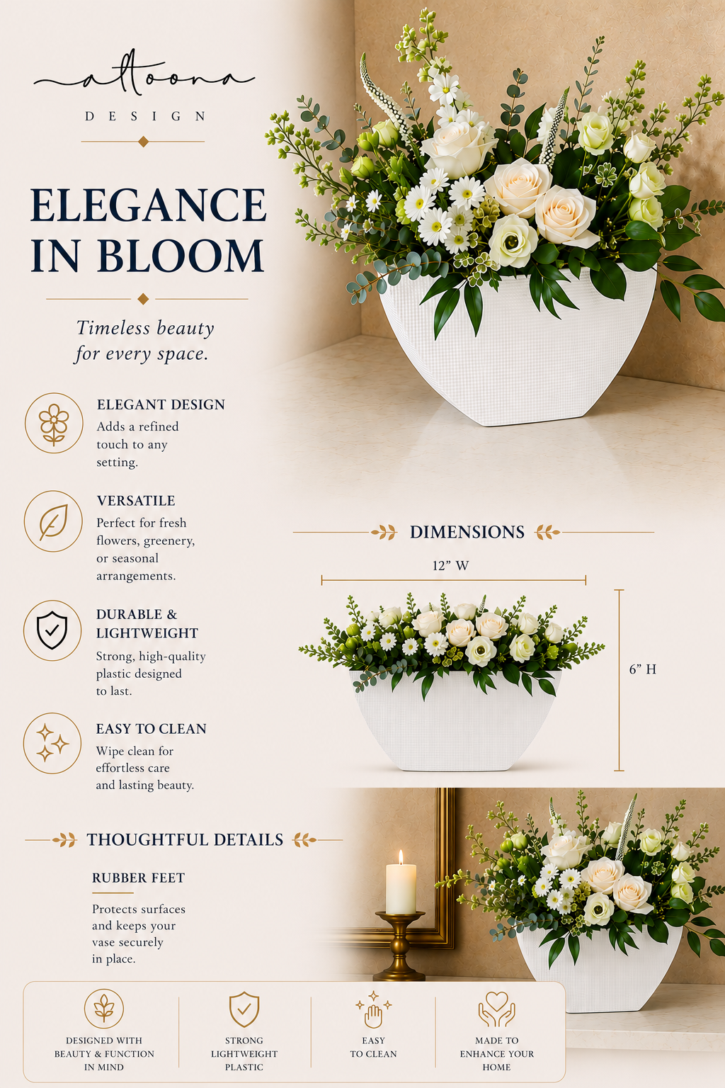 Napa Vase - Bone White