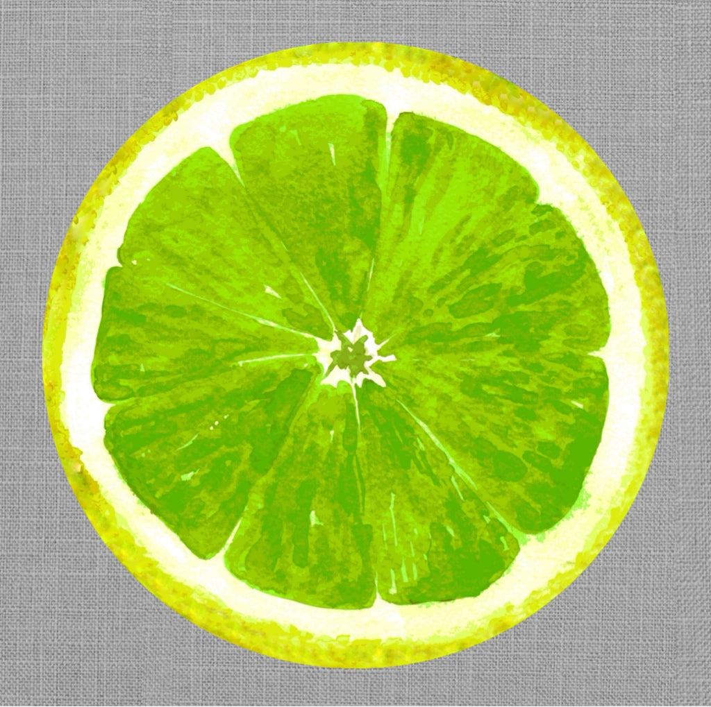 Lime Slice Round Die Cut
