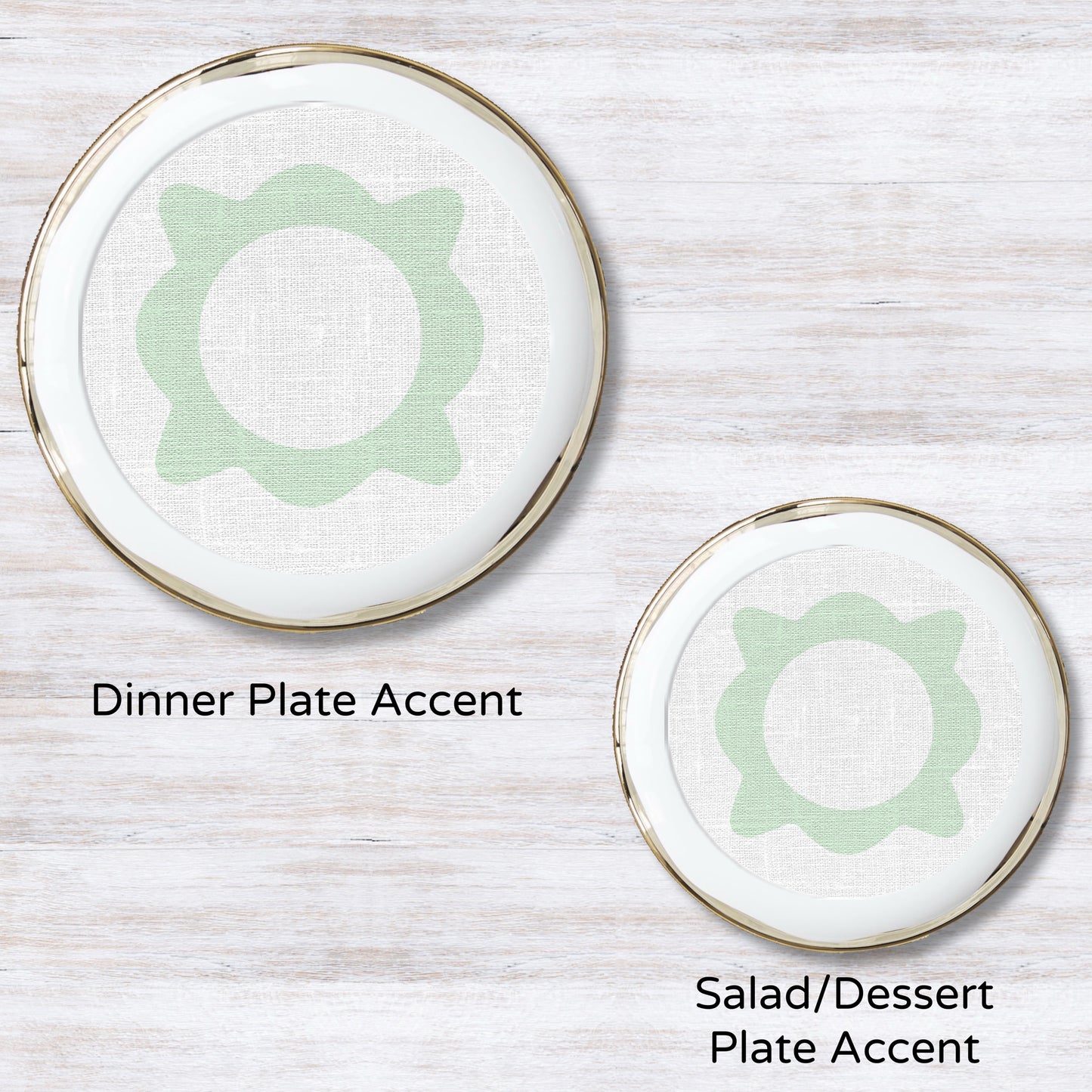Caroline (Green) Plate Accent