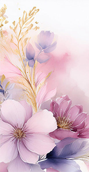 Elegant Spring Blossoms - Printed Guest Towel