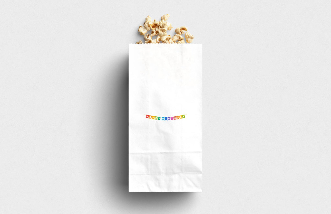 Rainbow Birthday Banner Printed Paper Bag