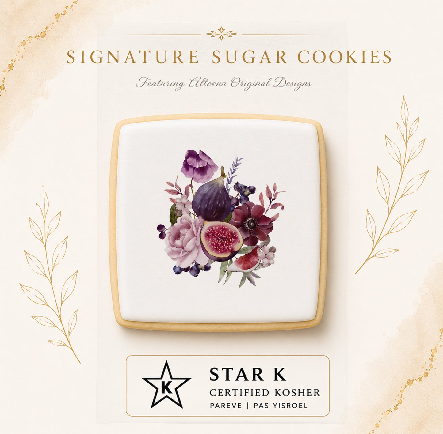 Fig Bouquet Cookies | 12 Pack | Free Shipping