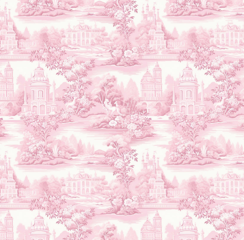 Pink Toile - Charger - (SQUARE)