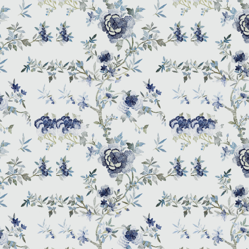 Blue Floral - Charger - (SQUARE)