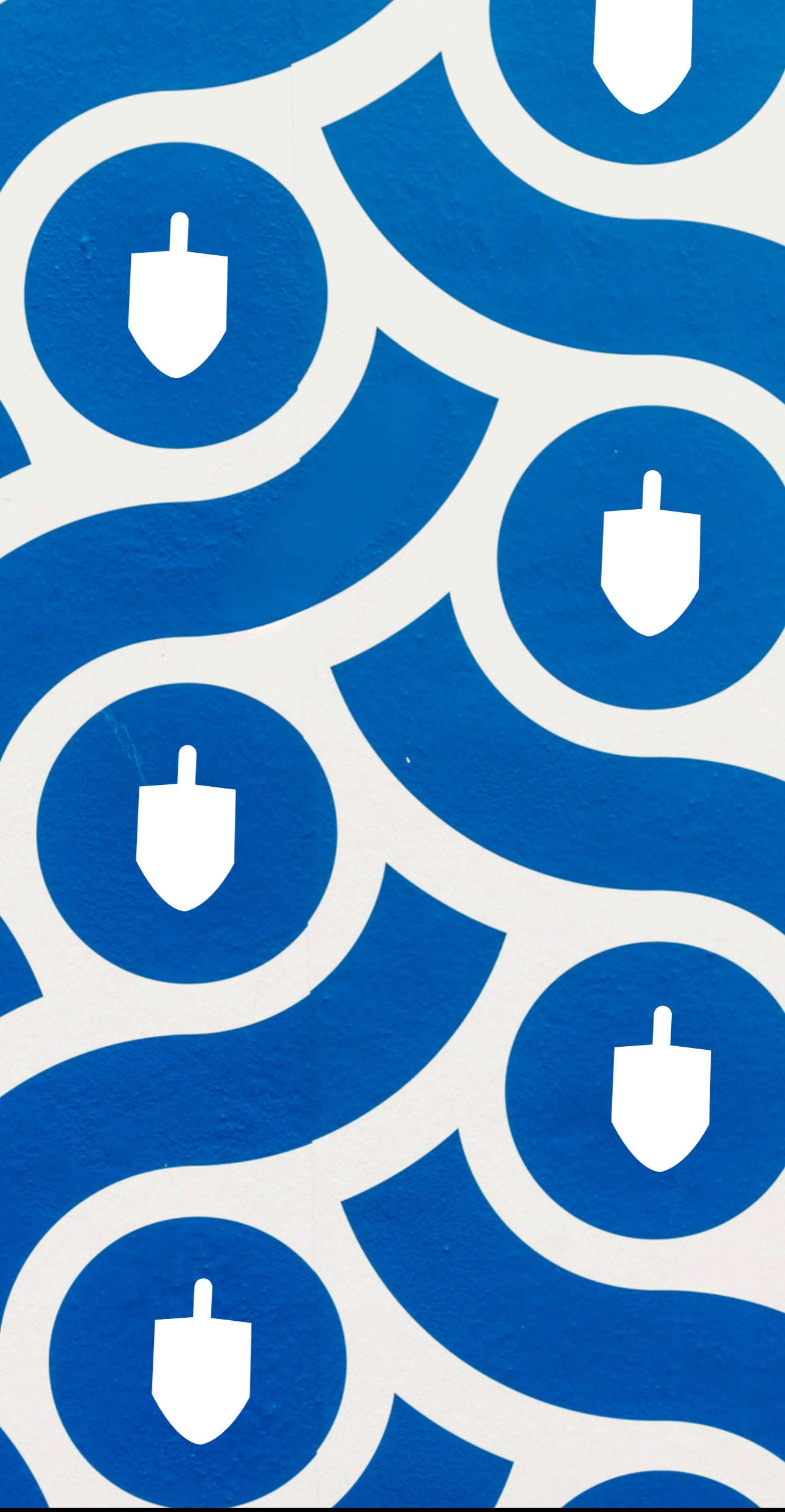 Blue Abstract Dreidel Collage - Printed Guest Towel