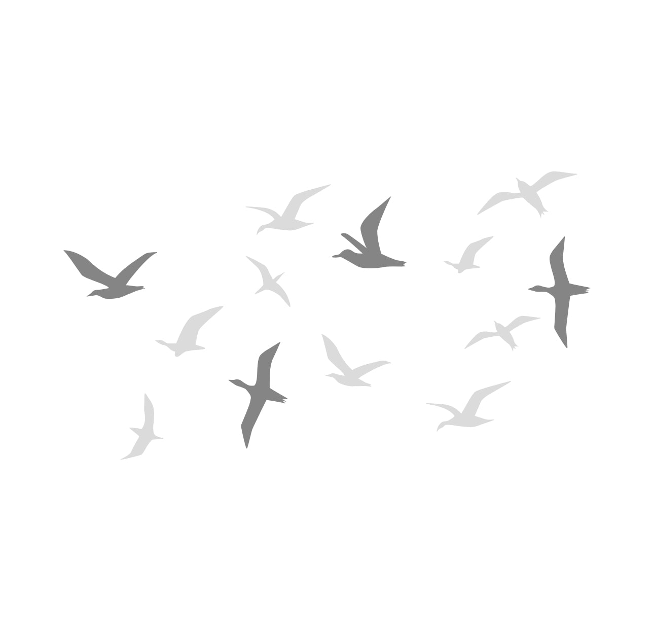 Gray Flock Cocktail Napkin